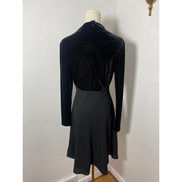 Black Whimsygoth witchy velvet fall dress VINTAGE 90S SMALL - Picture 3 of 4